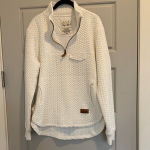 Cozy White Quarter-Zip Pullover